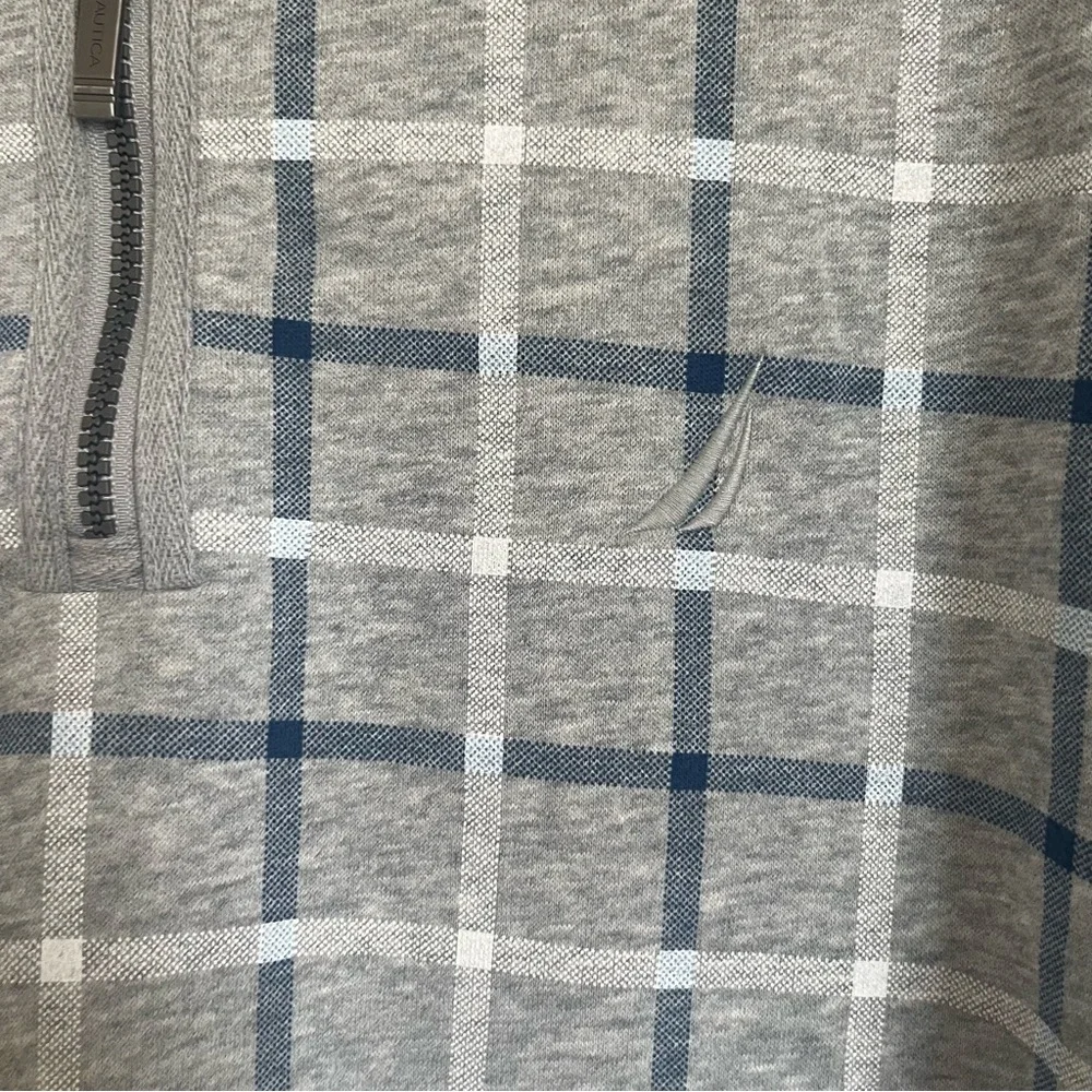 Vintage Nautica Sailing Gear Gray Checkered Sweatshirt Nautica Crewneck Size XL - Picture 4 of 12